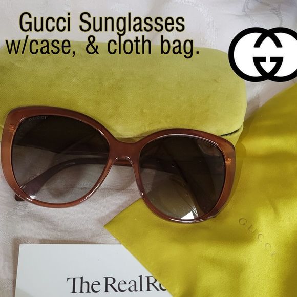 GUCCI GORGEOUS SUNGLASSES W CASE, CLOTH & BAG 😍 Authentic!! - Picture 6 of 12